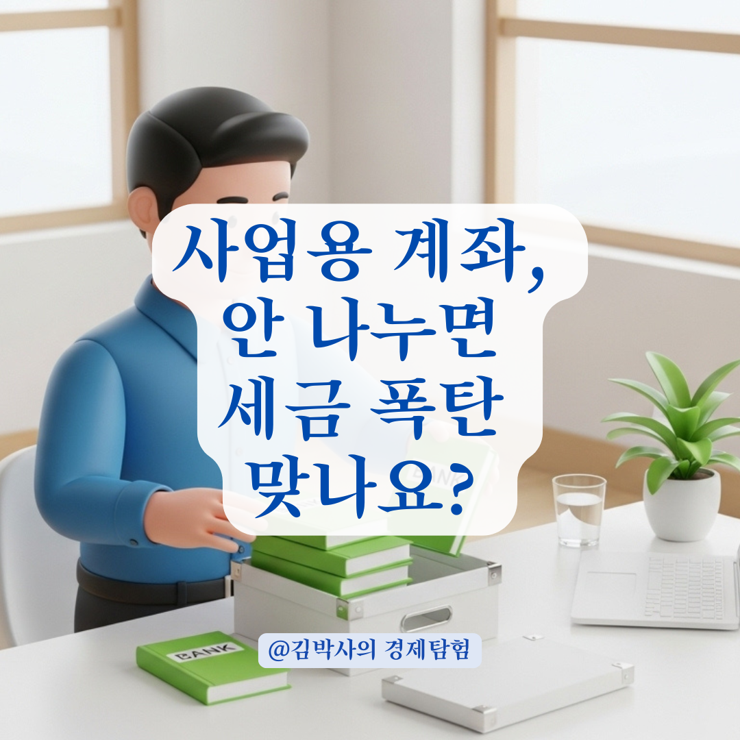초보 간이사업자가 사업용 계좌와 개인 계좌를 반드시 분리해야 하는 이유!