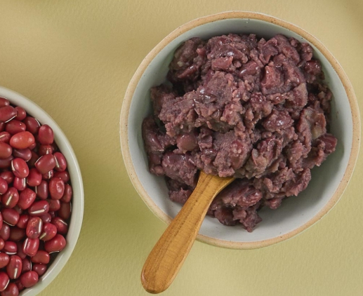 한국의 떡 종류 무지개떡-팥앙금