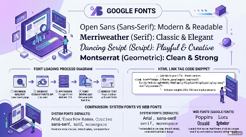 폰트 깨짐 현상 방지 웹 폰트(Google Fonts) 안전하게 불러오고 적용하기 참고 이미지