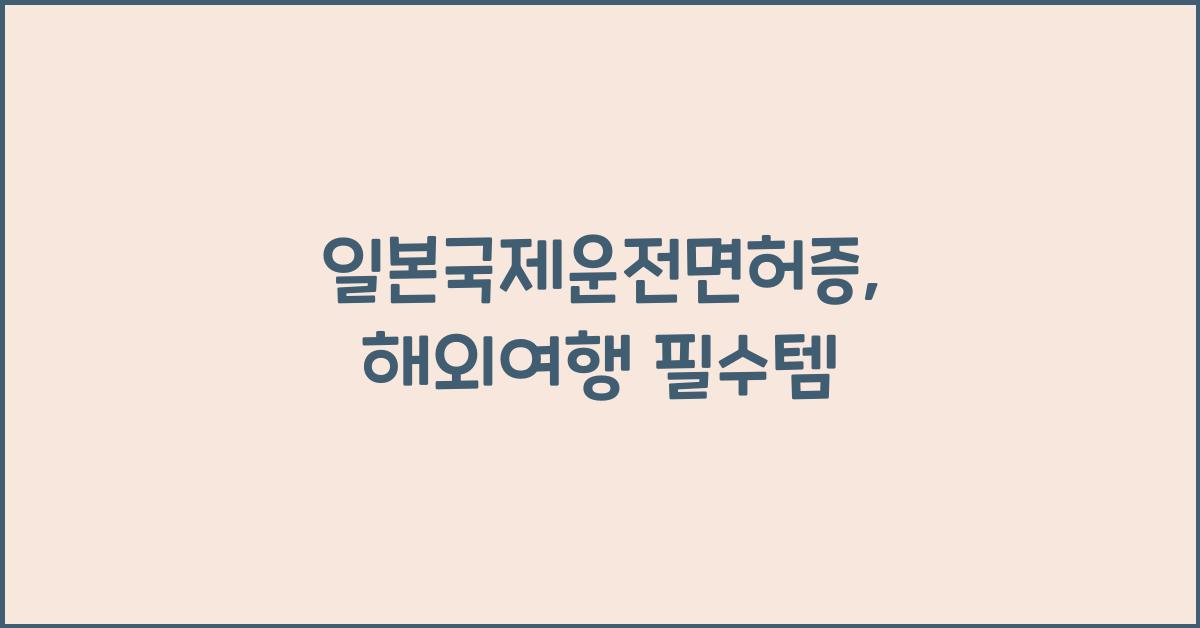 일본국제운전면허증