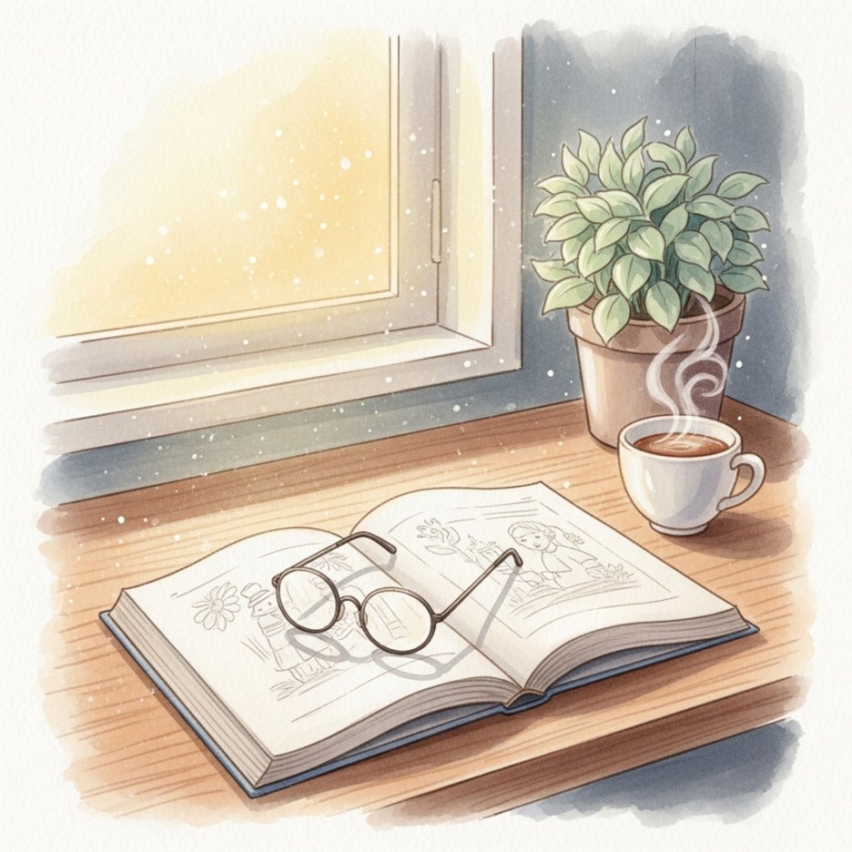 정보를 분석하고 공부하는 차분한 서재의 모습