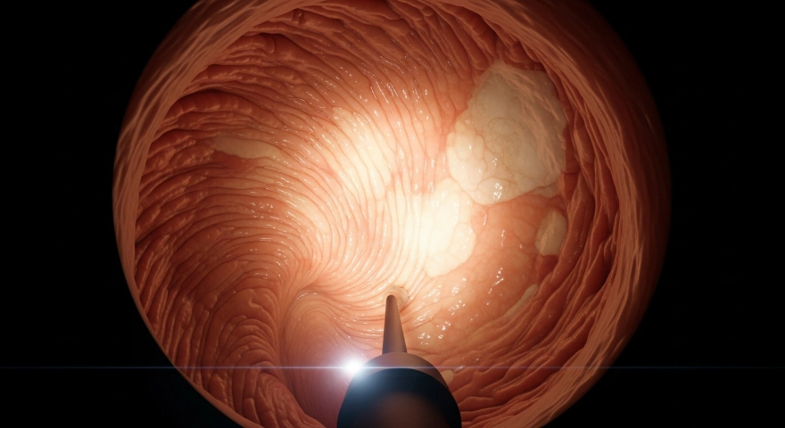 위 내시경 중 장면 (의료 시각자료)