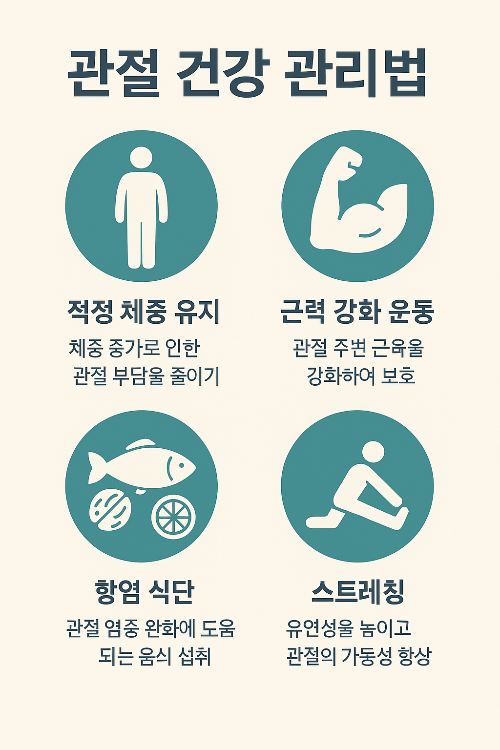 관절 건강법 요약 내용 사진