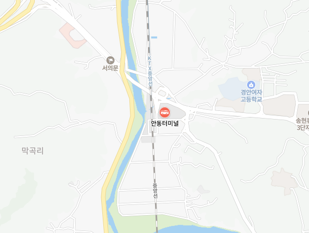 안동터미널 위치-지도