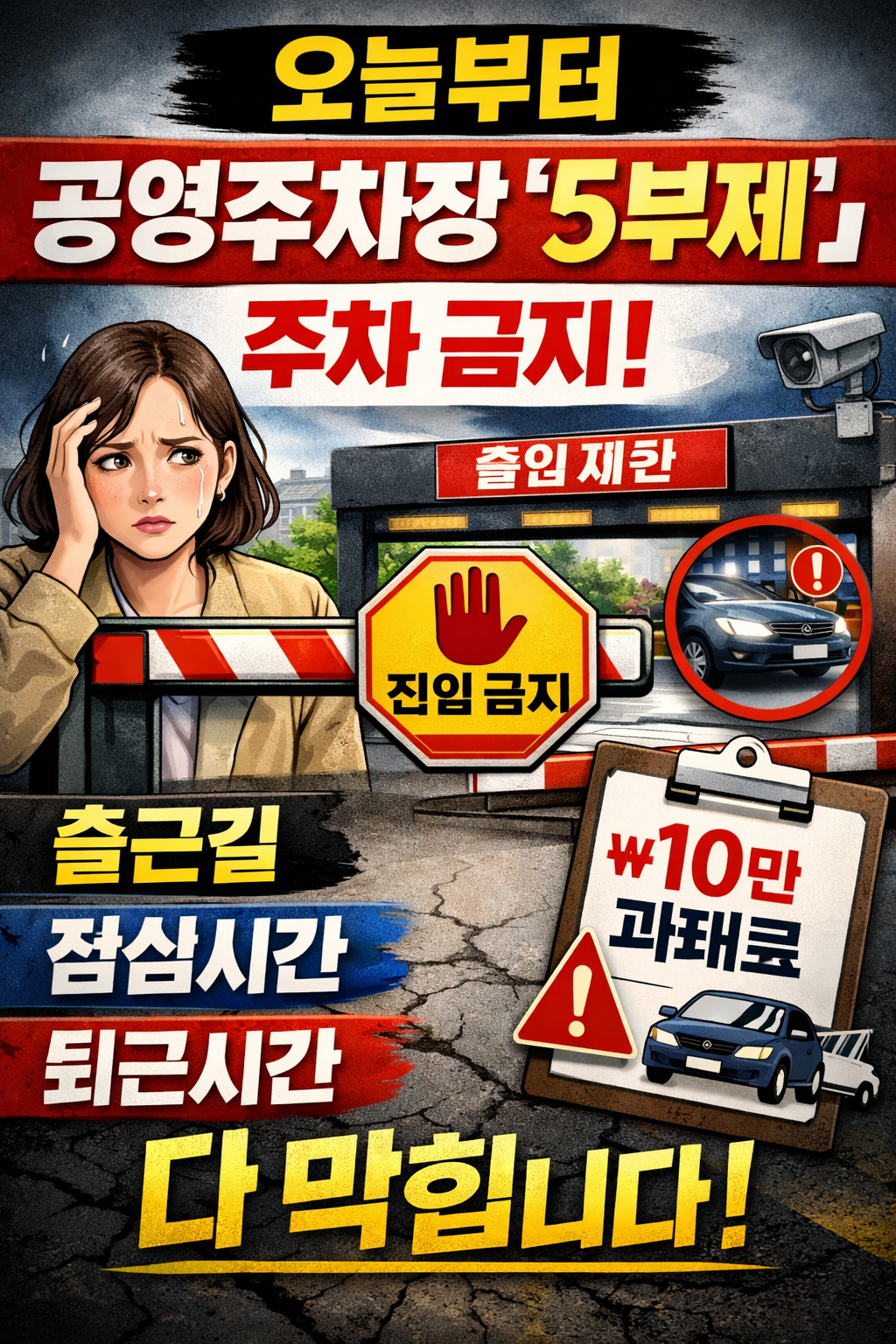 공용주차장 5부제 실시