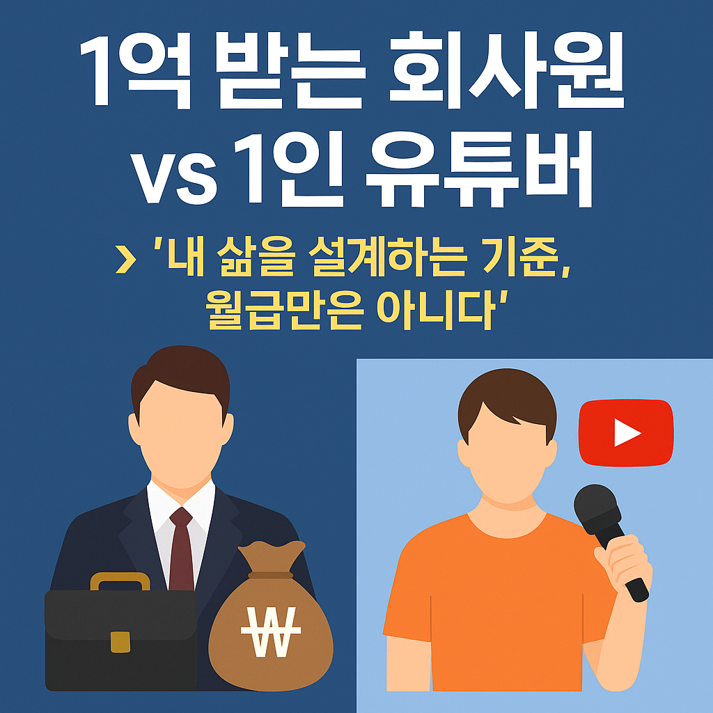 1억 받는 회사원 vs 1인 유튜버