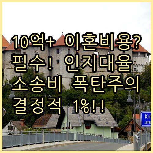 재산분할 청구액 10억 초과 시 이혼..