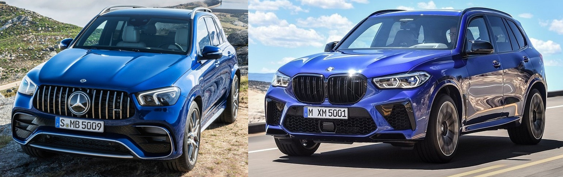 벤츠 GLE 53 AMG, BMW X5 M