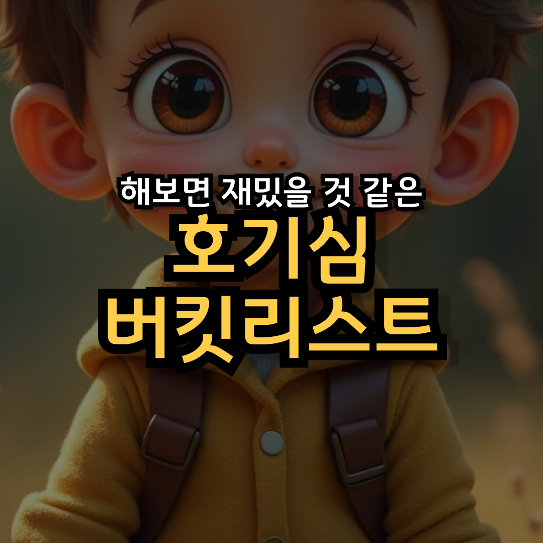 [순전히 호기심 버킷리스트] 2025년 해보면 재밌을 것 같은 일