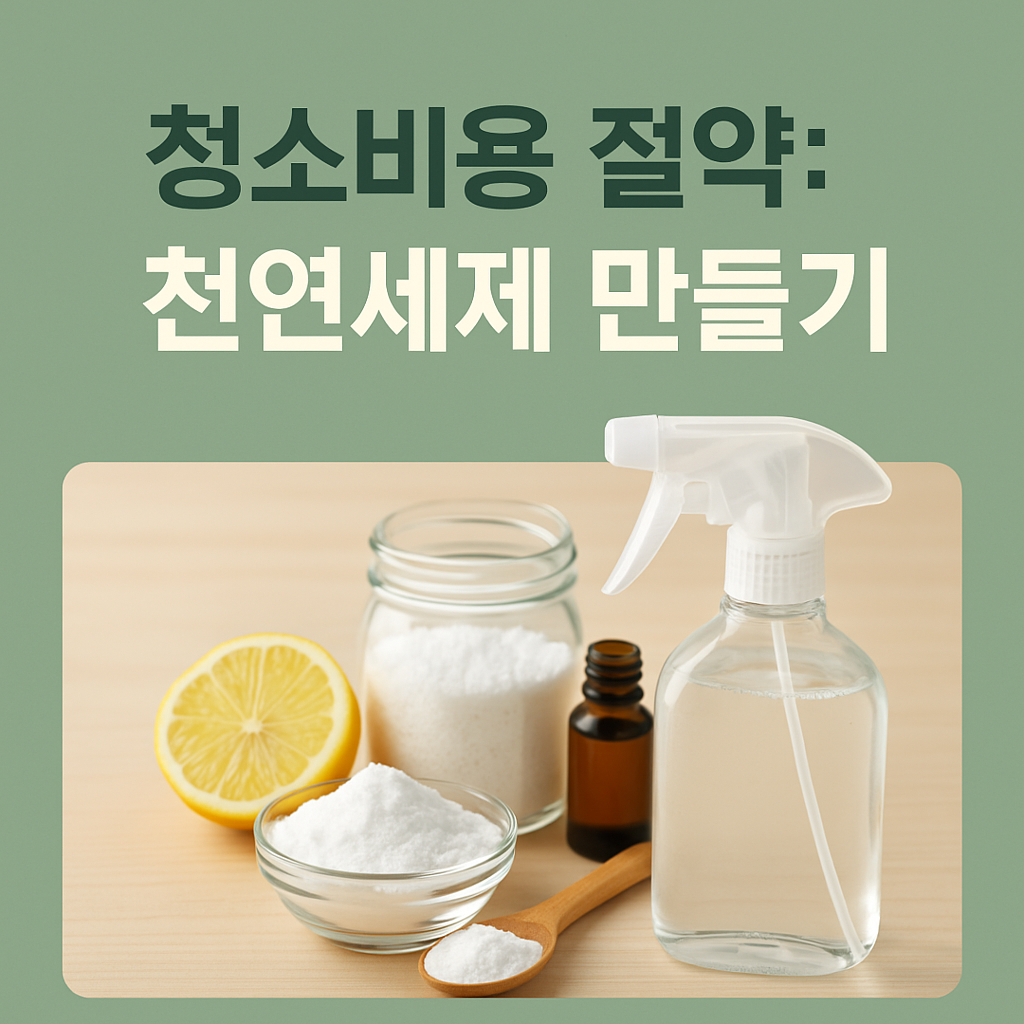 청소비용 절약: 천연세제 만들기