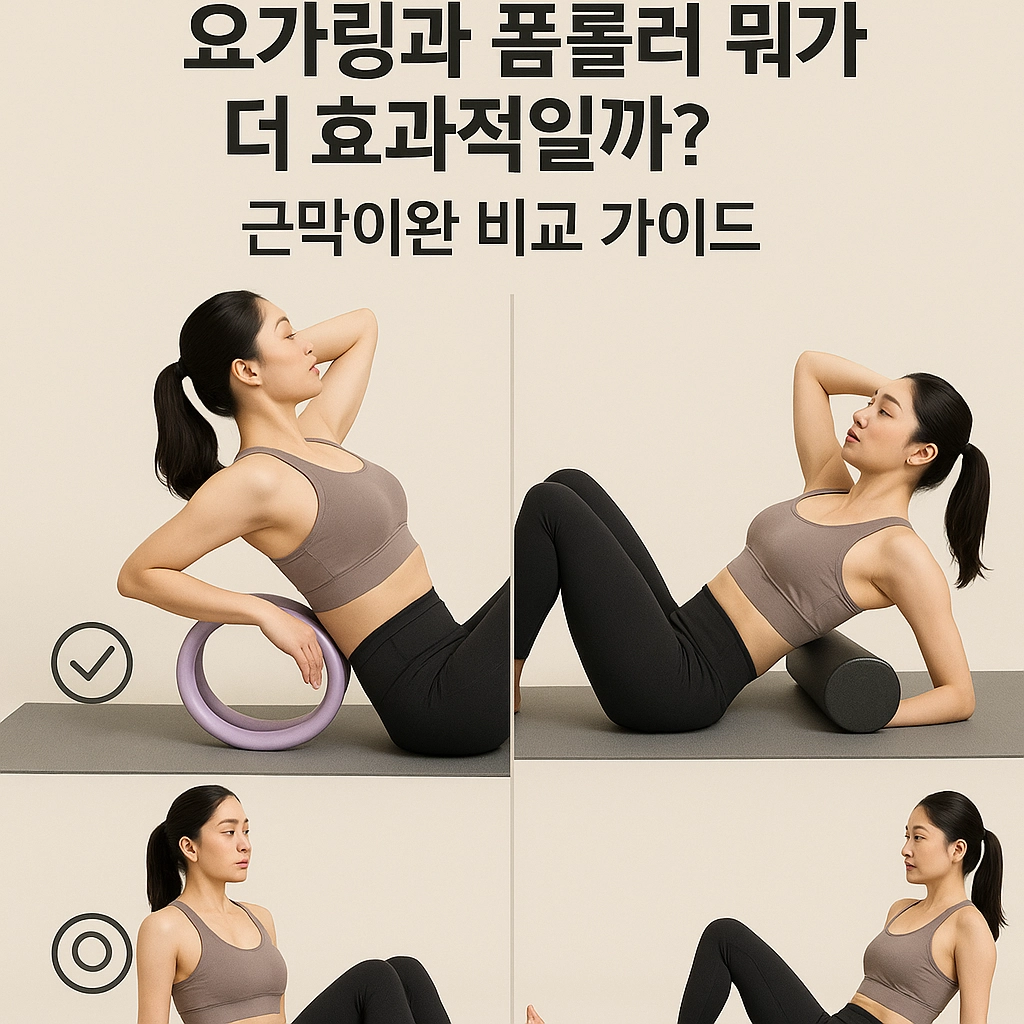 요가링과 폼롤러 뭐가 더 효과적일까 근막이완 비교 가이드