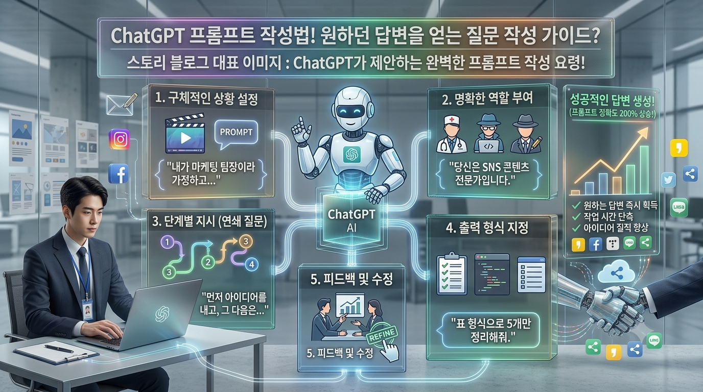 ChatGPT 프롬프트 작성법! 원하는 답변을 얻는 질문 작성 가이드