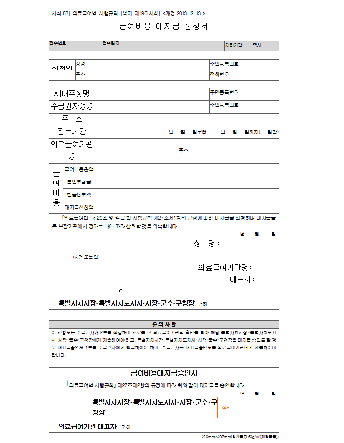 의료급여대지급금지원방법