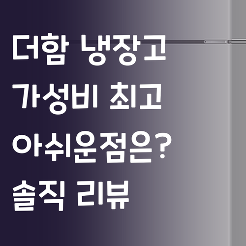 더함 2도어 냉장고, 가성비는 최고!..