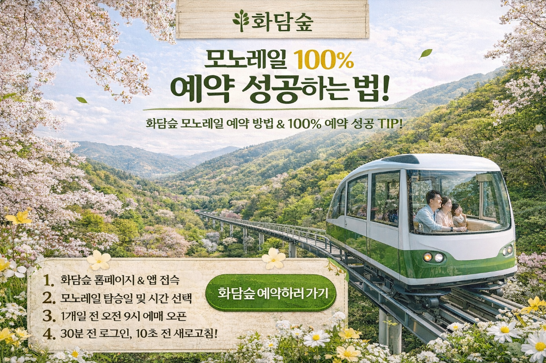화담숲 모노레일 예약 100% 성공하는 꿀팁