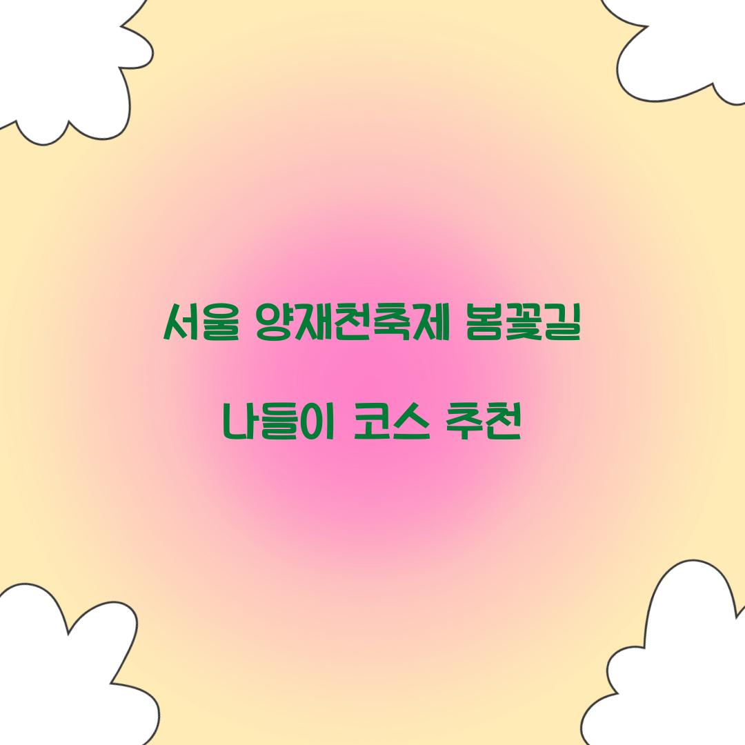 서울 양재천축제