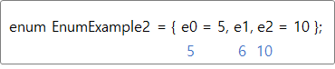 코더제로 유니티 C# 강좌 열거자 초기값 할당 예