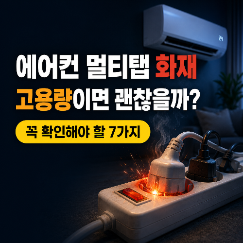 에어컨_멀티탭 화재_고용량이면_괜찮을까?