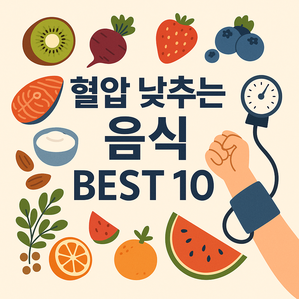 혈압 낮추는 음식 BEST 10 │ 고혈압에 좋은 음식 &amp; DASH 식단 총정리