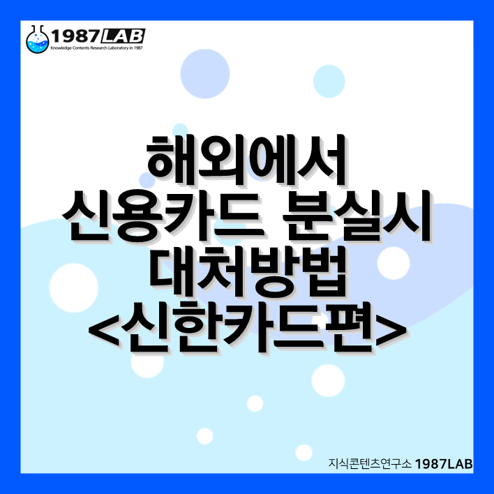 해외에서 신용카드 분실시 대처방법, 신한카드편