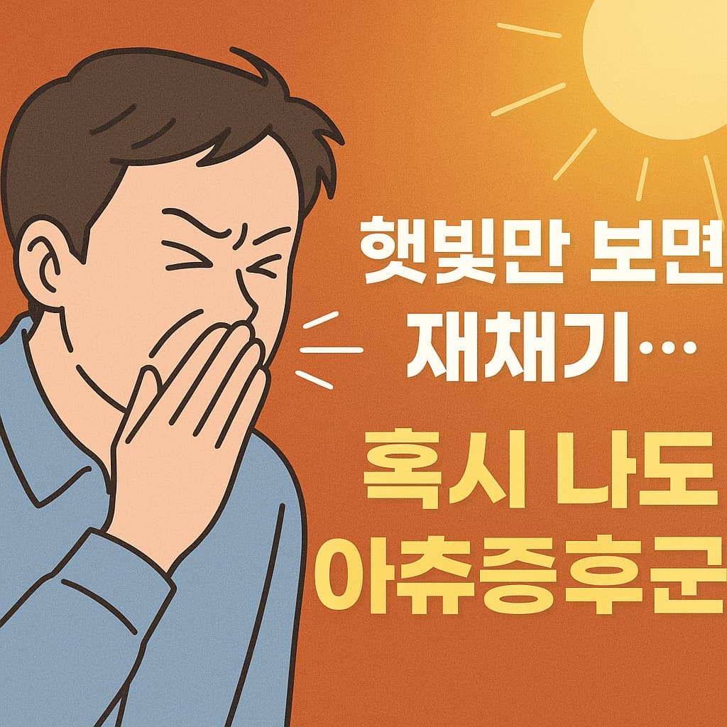 🌞 “햇빛만 보면 재채기”… 혹시 나도 아츄증후군?