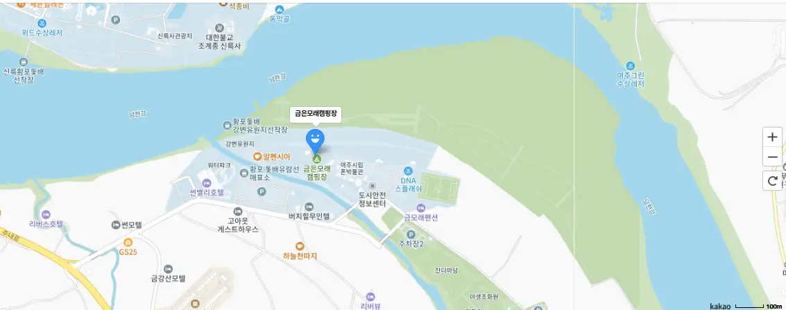 금은모래 캠핑장 예약 명당