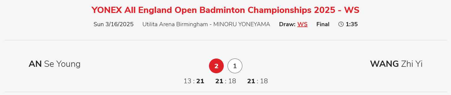 안세영 덴마크오픈 결승