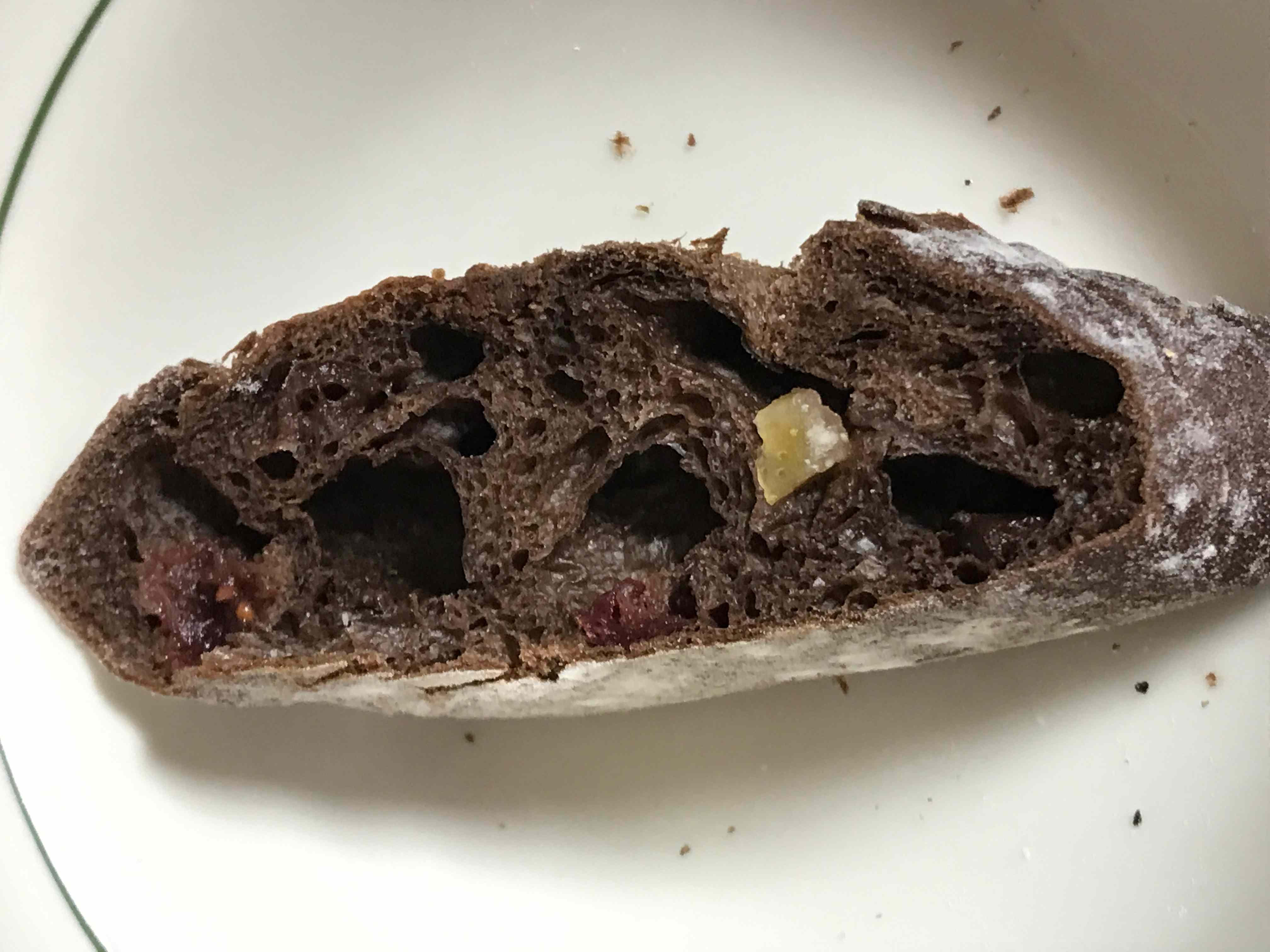 오렌지초콜릿바게트 단면