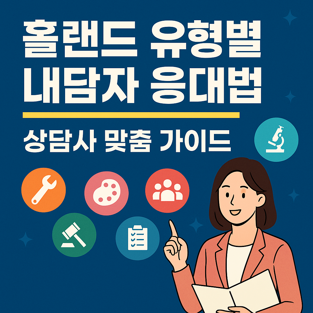 직업상담사를 위한 홀랜드 성격유형별 내담자 응대 가이드