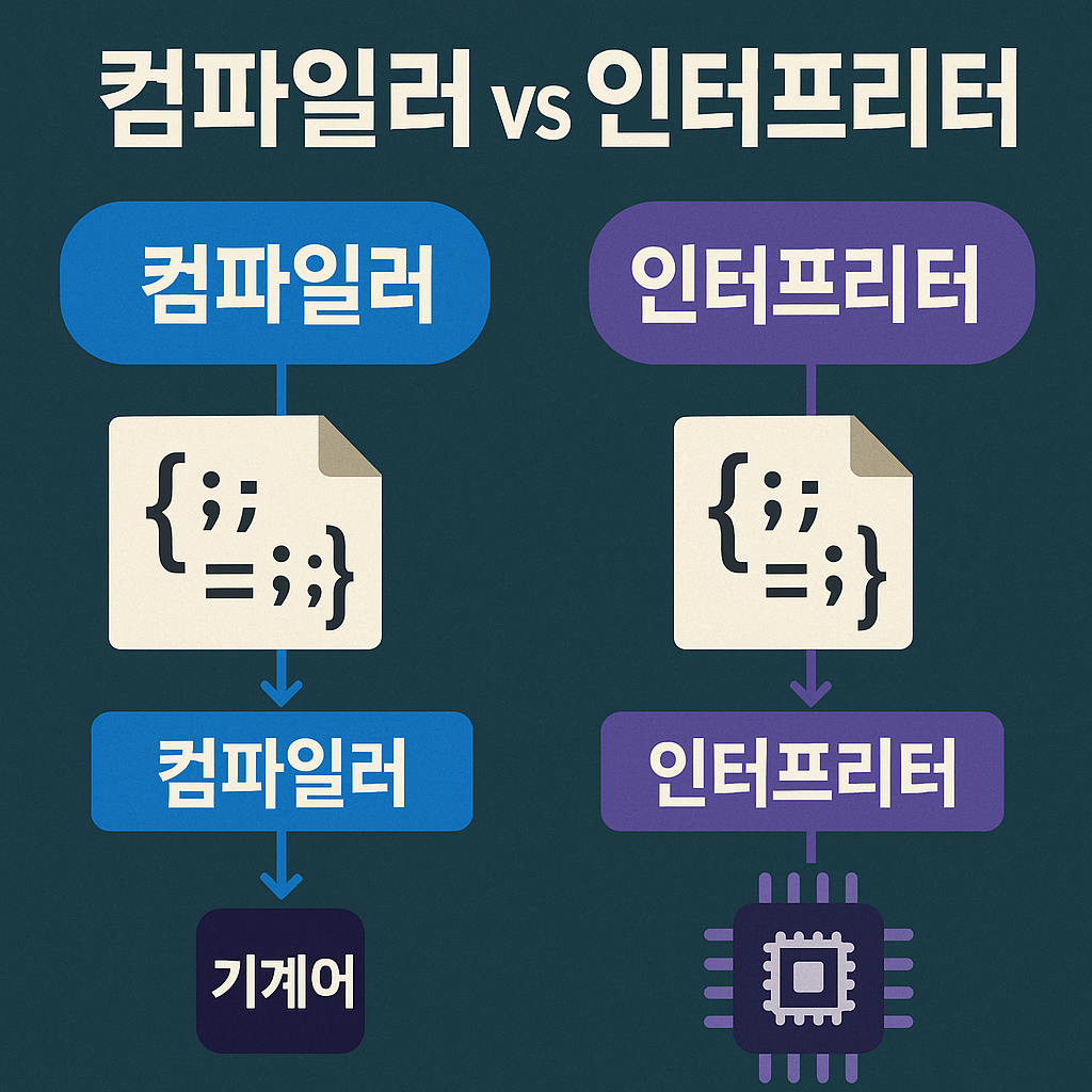 컴파일러 vs 인터프리터: 프로그래밍 언어 실행 방식의 핵심 차이점 완전 정리 썸네일 이미지