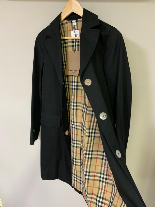 BURBERRY 버버리 패링던 프레스 스터드 코튼 개버딘 랩 코트