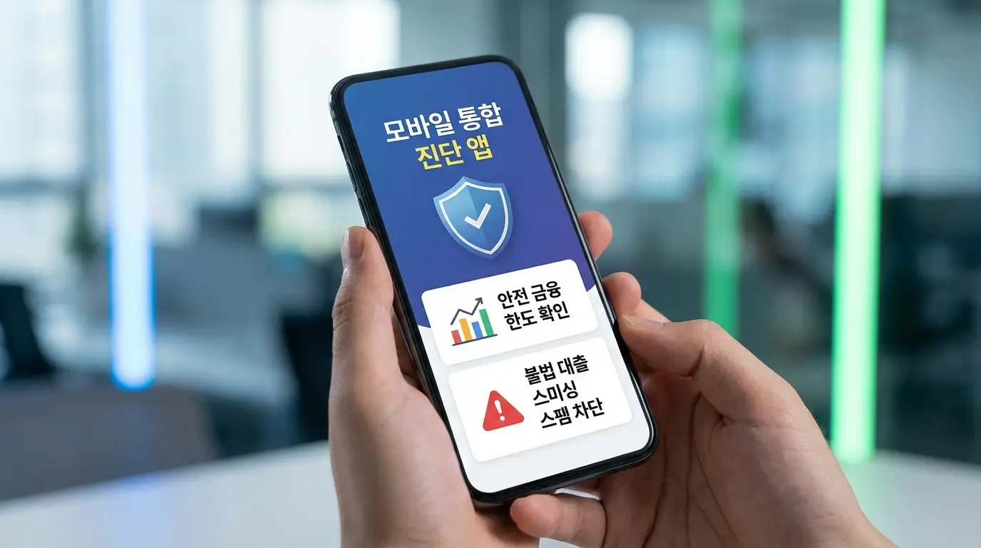 모바일 통합 진단 앱 안전 금융 한도 확인 및 불법 대출 스미싱 스팸 차단
