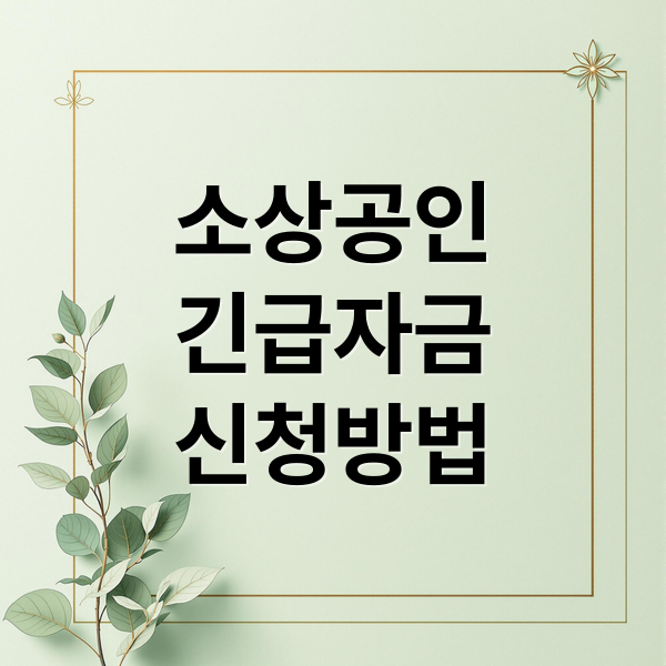 소상공인 긴급경영안정자금 및 추경 지원금: 신청부터 지급까지 상세 가이드