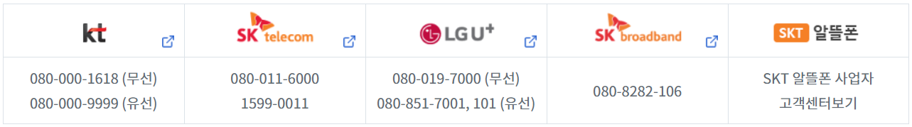 조회 가능 통신사