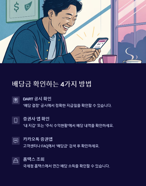 배당금 확인하는 4가지 방법