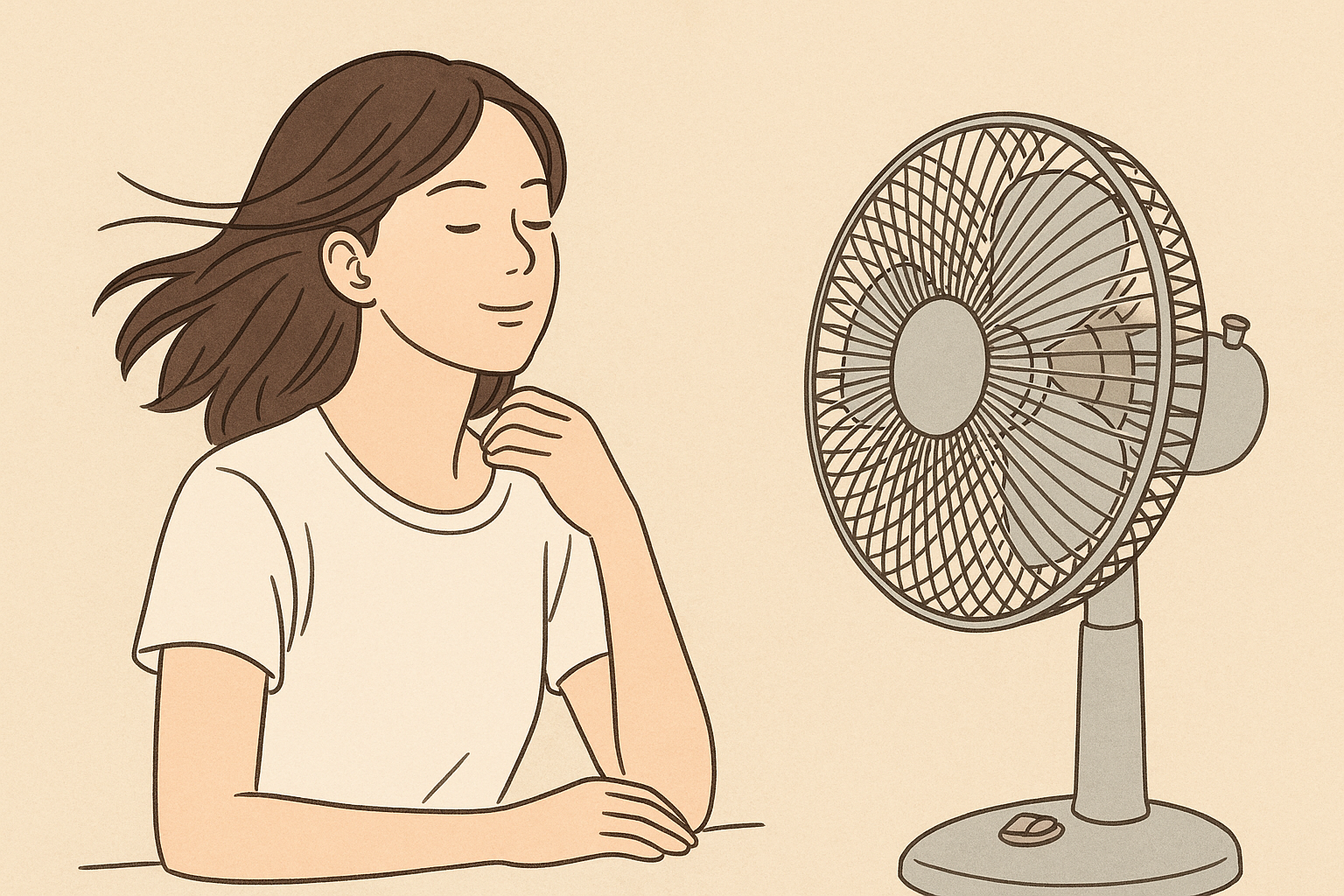 서큘레이터 바람 방향 설명 일러스트