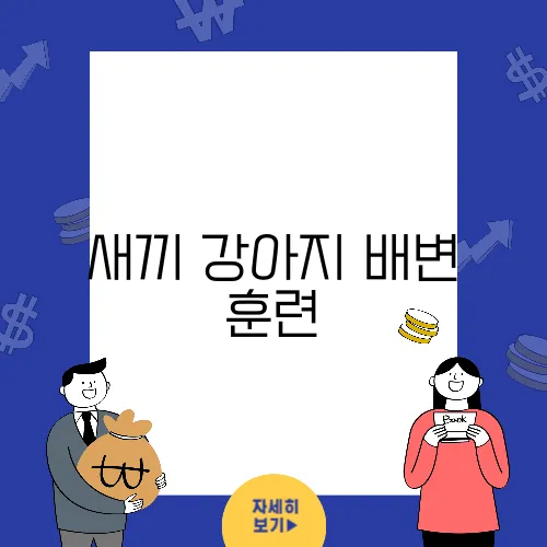 새끼 강아지 배변 훈련, 적절한 시기와 실수 대처법 알아보세요!
