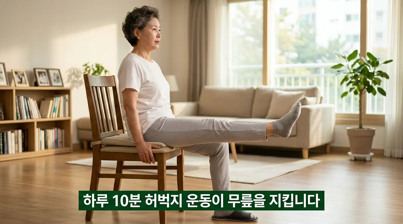 무릎에 물이 차는 것 예방 체중관리 허벅지근력 쪼그림금지 상세