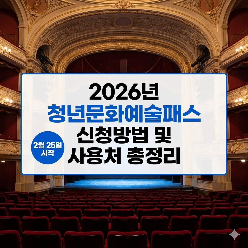 2026년 청년문화예술패스 신청방법 및 사용처 총정리 카드뉴스