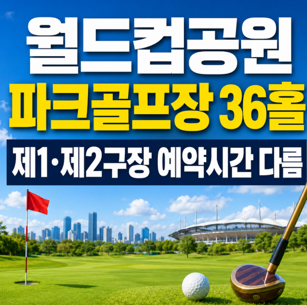 월드컵공원 파크골프장 36홀 됐다｜제1&middot;제2구장 예약시간부터 다릅니다