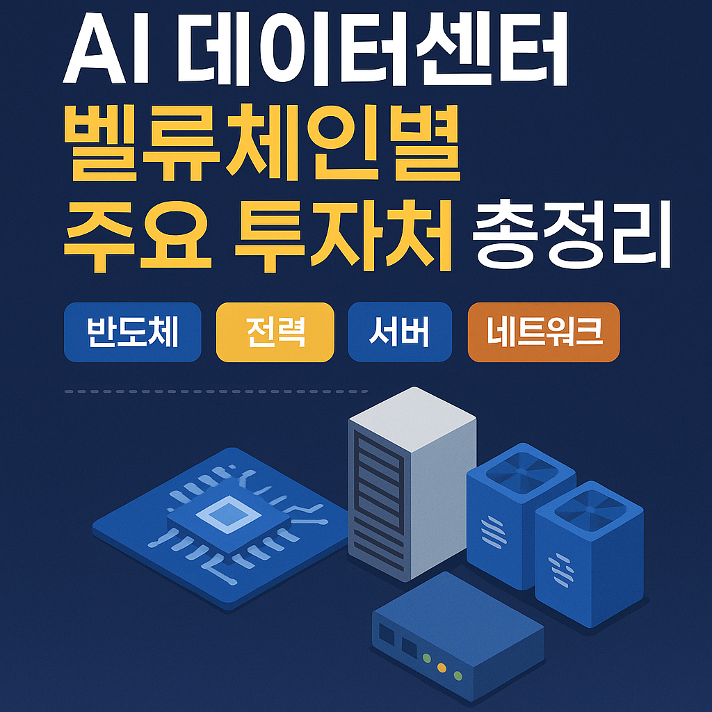 AI 데이터센터의 벨류체인별 주요 투자처 총 정리