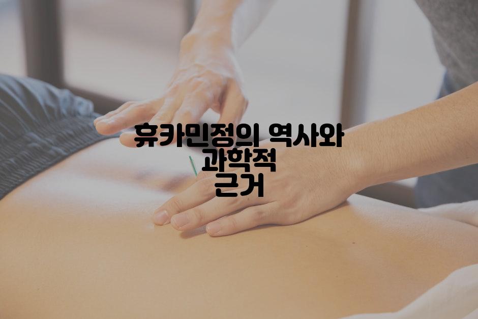 휴카민정의 역사와 과학적 근거