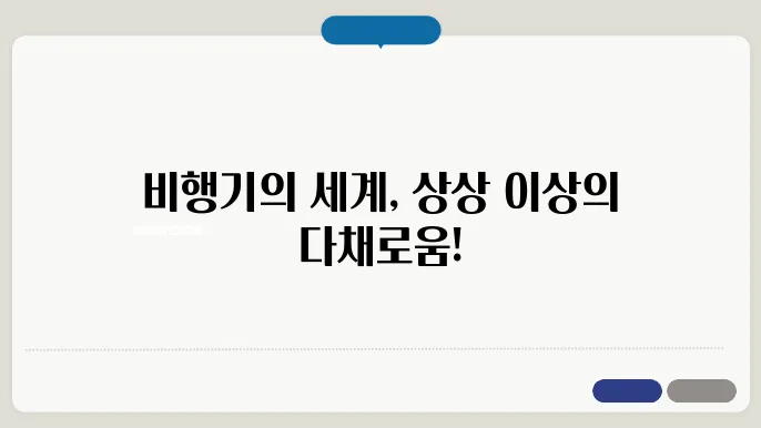 뻯행기의 종류