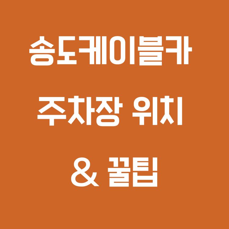 송도케이블카 주차장 위치 &amp; 꿀팁