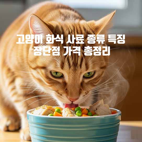 고양이 화식 사료 종류 특징 장단점 가격 총정리