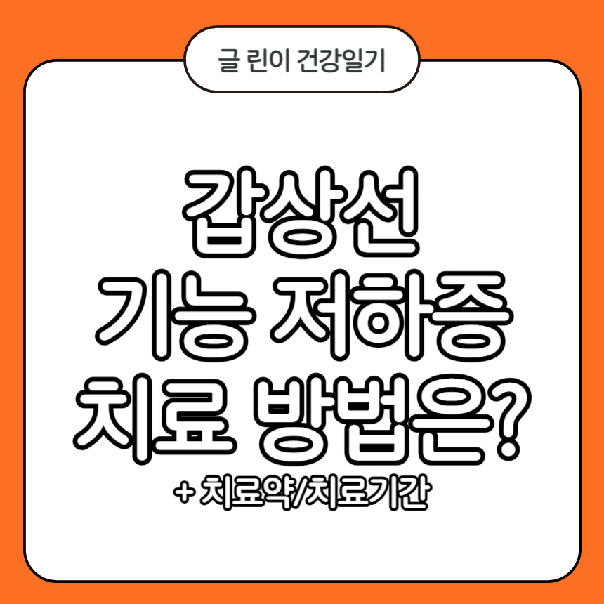 갑상선 기능 저하증 치료