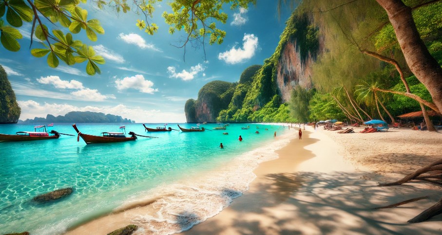 태국 피피섬 해변