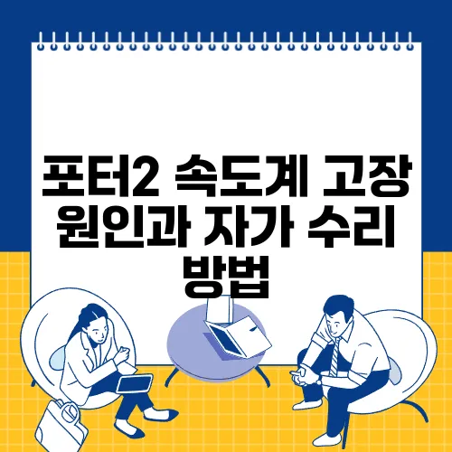 포터2 속도계 고장 원인과 자가 수리 방법