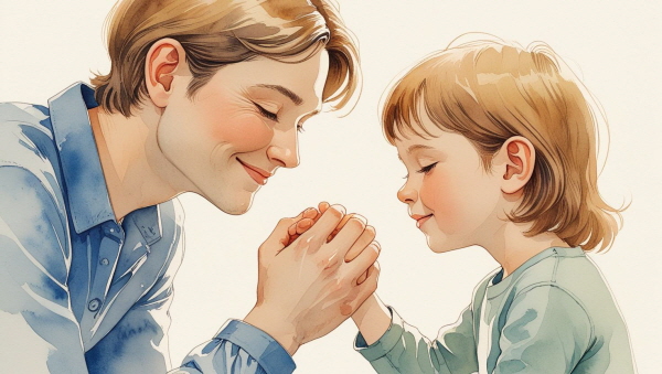 ESFJ 부모의 따뜻한 돌봄은 아이에게 큰 안정감을 줍니다. 그러나 그 돌봄이 오래 지속되려면, 나 자신을 지키는 경계도 함께 필요합니다에 관한 그림