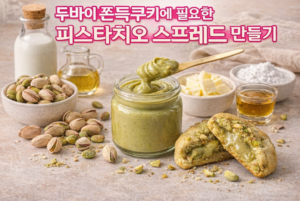 두바이 초콜릿 피스타치오 스프레드 3분 완성법